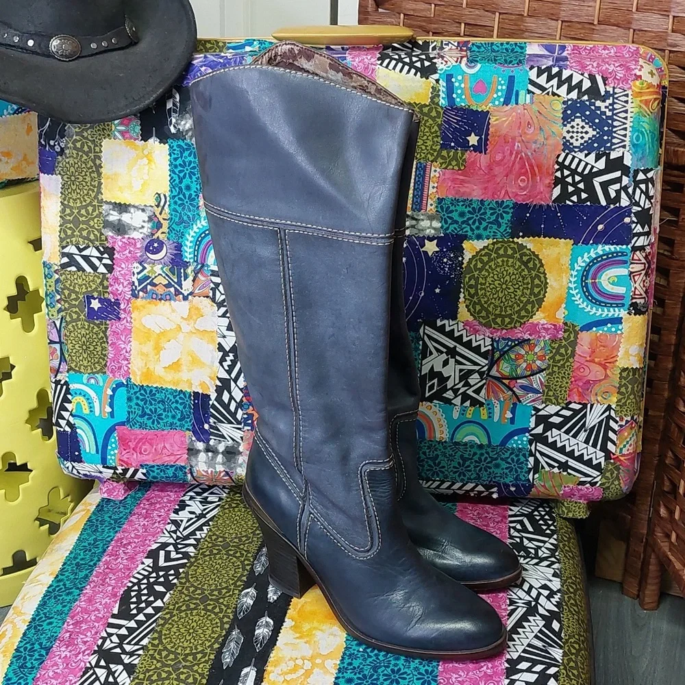 Lucky Brand Elena Boot In Blue 8.5 - Picture 9 of 16